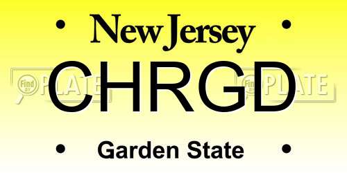 CHRGD New Jersey License Plate