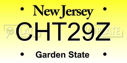 CHT29Z New Jersey License Plate