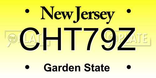 CHT79Z New Jersey License Plate