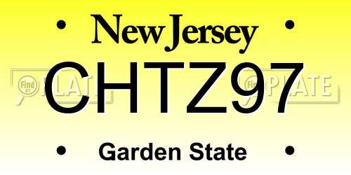 CHTZ97 New Jersey License Plate