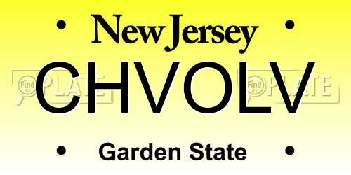 CHVOLV New Jersey License Plate