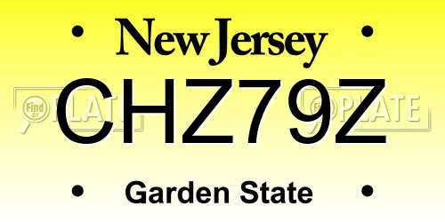 CHZ79Z New Jersey License Plate