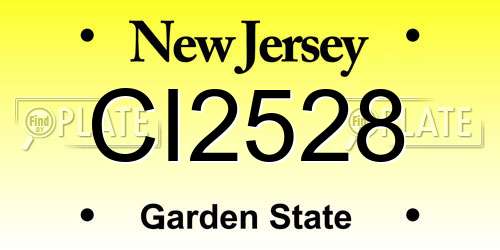 CI2528 New Jersey License Plate