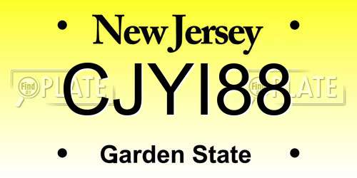 CJYI88 New Jersey License Plate