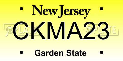 CKMA23 New Jersey License Plate