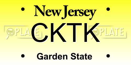 CKTK New Jersey License Plate