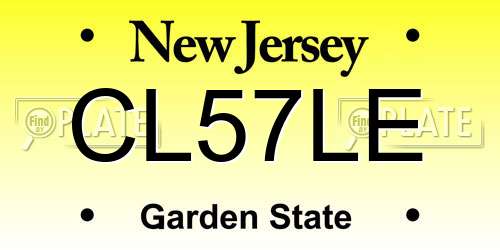 CL57LE New Jersey License Plate