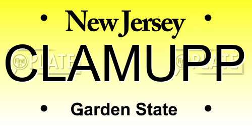 CLAMUPP New Jersey License Plate