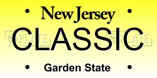 CLASSIC New Jersey License Plate