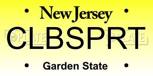 CLBSPRT New Jersey License Plate