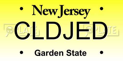 CLDJED New Jersey License Plate