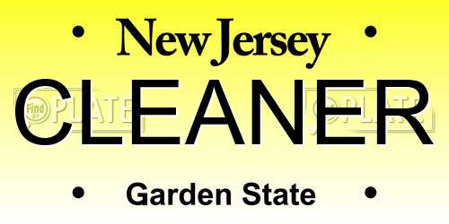 CLEANER New Jersey License Plate