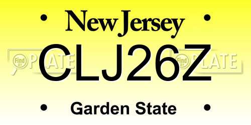 CLJ26Z New Jersey License Plate