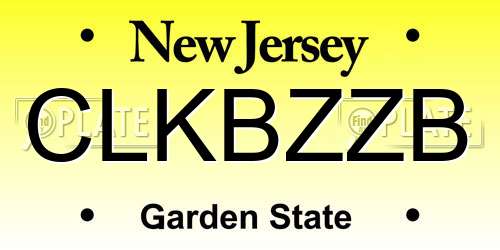 CLKBZZB New Jersey License Plate
