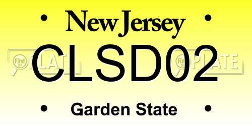 CLSD02 New Jersey License Plate