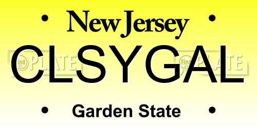 CLSYGAL New Jersey License Plate
