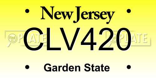 CLV420 New Jersey License Plate