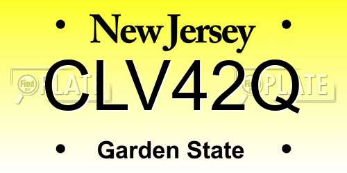 CLV42Q New Jersey License Plate