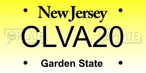 CLVA20 New Jersey License Plate