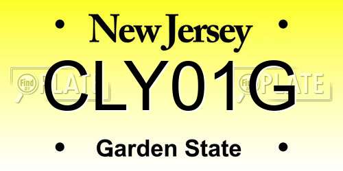 CLY01G New Jersey License Plate