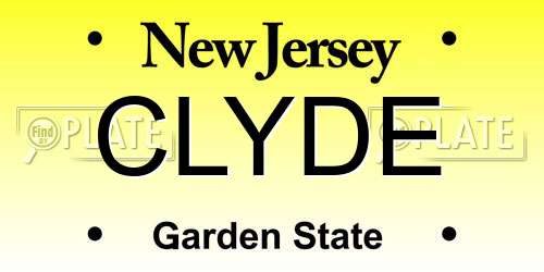 CLYDE New Jersey License Plate