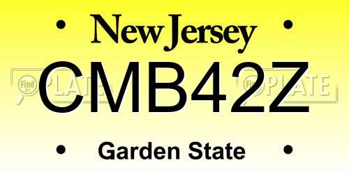CMB42Z New Jersey License Plate