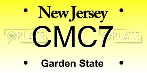 CMC7 New Jersey License Plate