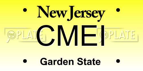 CMEI New Jersey License Plate