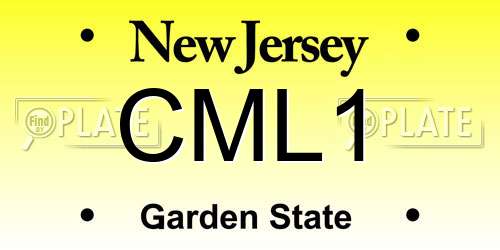 CML1 New Jersey License Plate