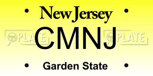 CMNJ New Jersey License Plate
