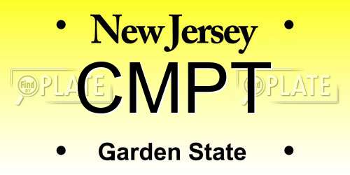 CMPT New Jersey License Plate