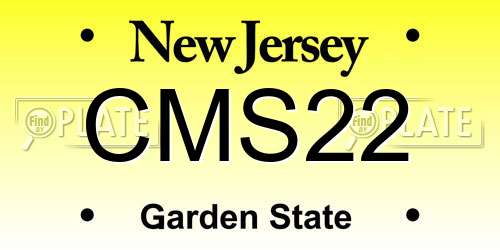 CMS22 New Jersey License Plate