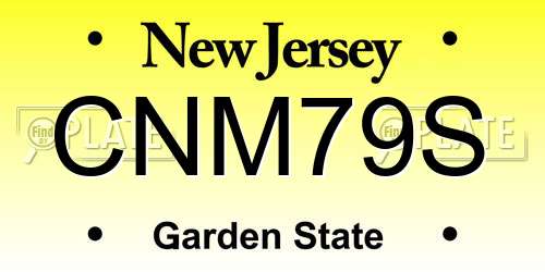 CNM79S New Jersey License Plate
