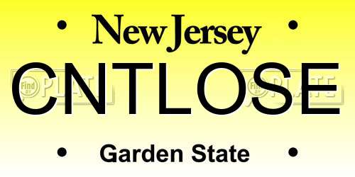 CNTLOSE New Jersey License Plate