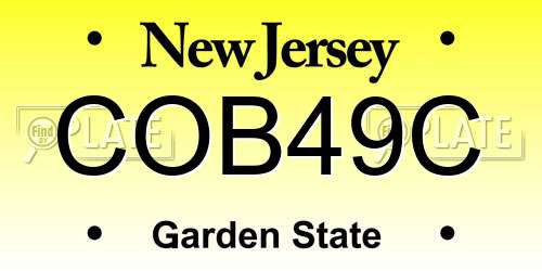 COB49C New Jersey License Plate