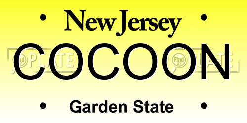 COCOON New Jersey License Plate