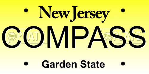 COMPASS New Jersey License Plate