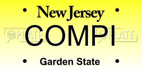 COMPI New Jersey License Plate