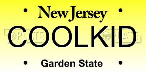 COOLKID New Jersey License Plate