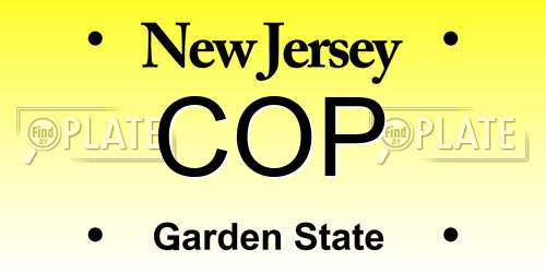 COP New Jersey License Plate