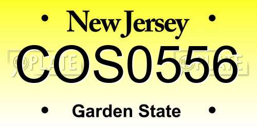 COS0556 New Jersey License Plate