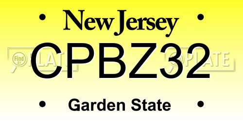 CPBZ32 New Jersey License Plate