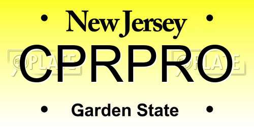 CPRPRO New Jersey License Plate