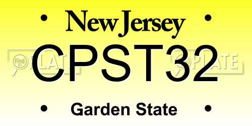 CPST32 New Jersey License Plate