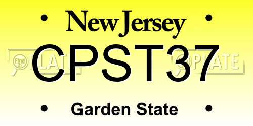 CPST37 New Jersey License Plate