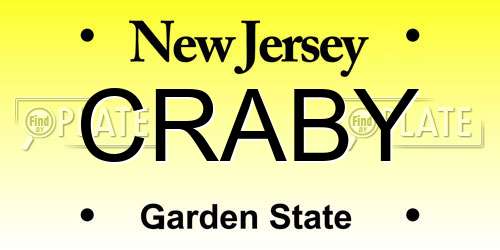 CRABY New Jersey License Plate