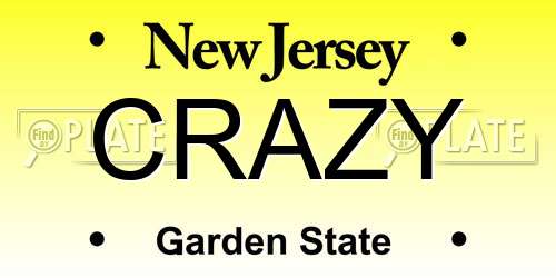 CRAZY New Jersey License Plate