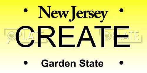 CREATE New Jersey License Plate