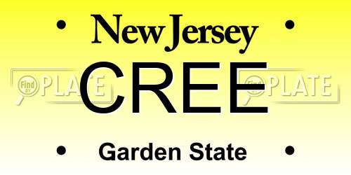 CREE New Jersey License Plate