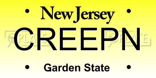 CREEPN New Jersey License Plate